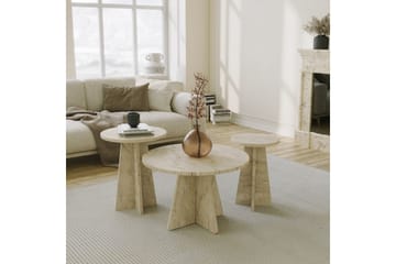 Corren Soffbord 60 cm - Travertine - Möbler - Bord & matgrupper - Soffbord