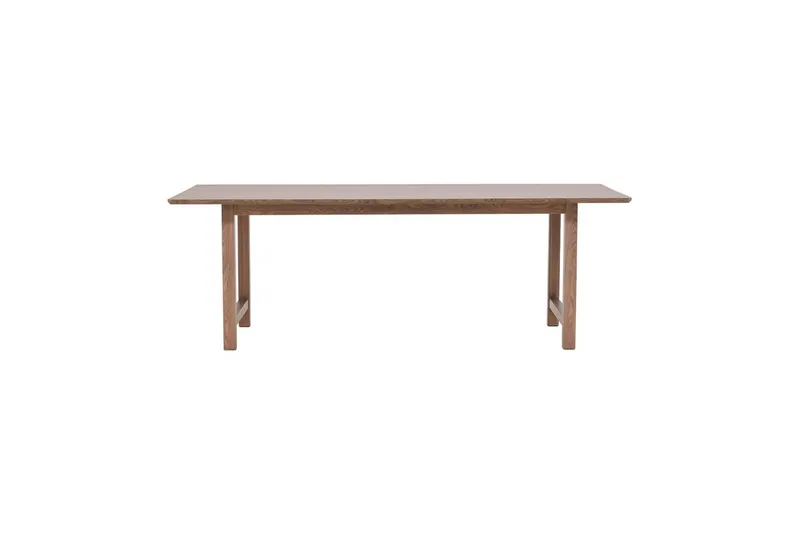 Count Stort Rektangulärt Matbord 220 cm med Trä- och Ekutseende, Brun