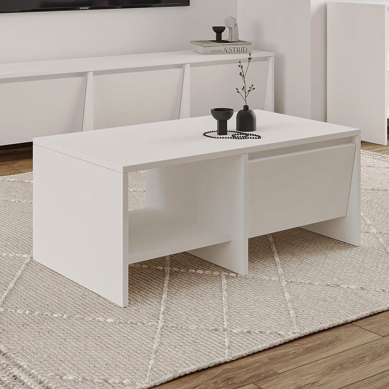 Crala Soffbord 90x35x45 cm - Vit - Möbler - Bord & matgrupper - Soffbord