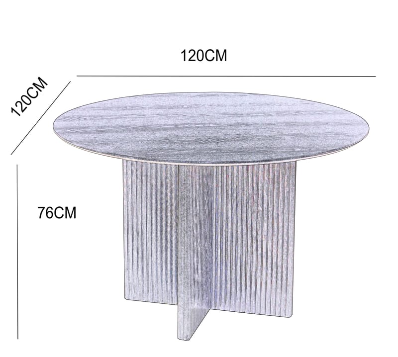 Crossby runt matbord Ø120 cm - Ek - Ek - Möbler - Bord & matgrupper - Matbord & köksbord