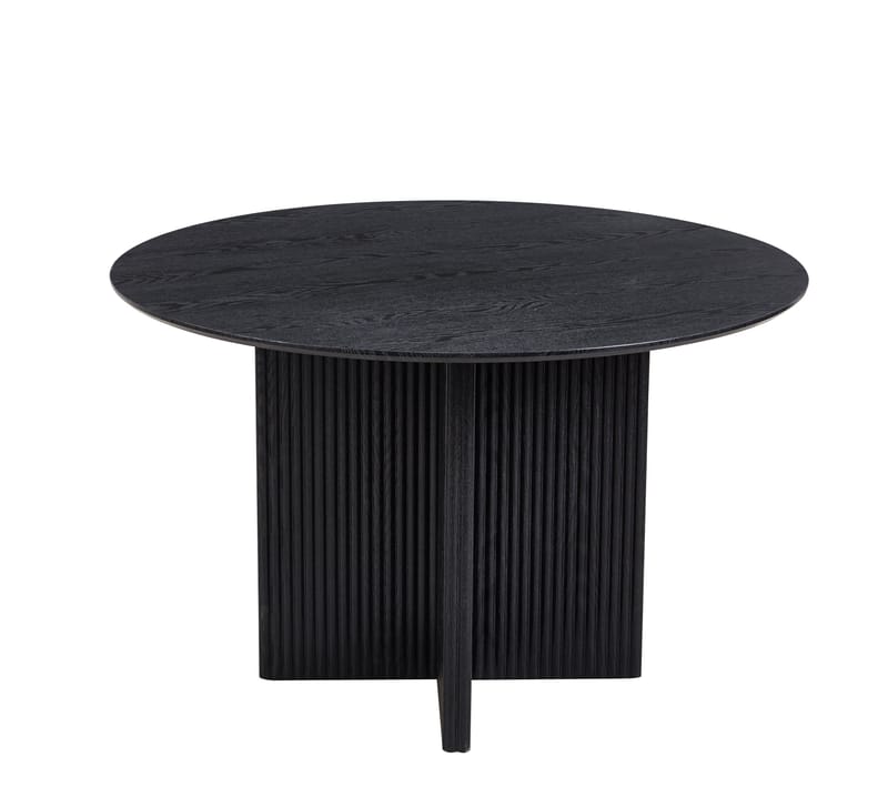 Crossby runt matbord Ø120 cm - Svartbetsad ek, Svartbetsad ek