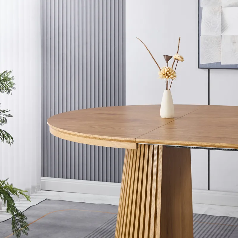 Crossby runt matbord förlängningsbart Ø120-200 cm - Ek - Ek - Möbler - Bord & matgrupper - Matbord & köksbord