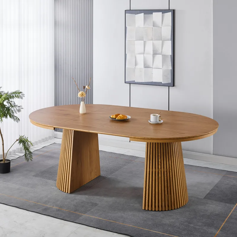 Crossby runt matbord förlängningsbart Ø120-200 cm - Ek - Ek - Möbler - Bord & matgrupper - Matbord & köksbord