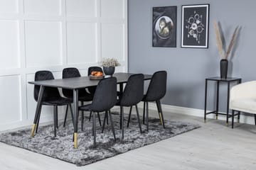 Daicy Matgrupp 180 cm inkl 6 Ypas Stolar - Svart/Mässing - Möbler - Bord & matgrupper - Matgrupper