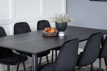 Daicy Matgrupp 180 cm inkl 6 Ypas Stolar - Svart/Mässing - Möbler - Bord & matgrupper - Matgrupper