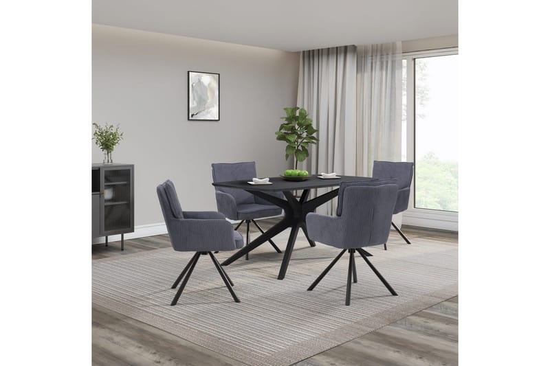 Dakona Matbord Rectangulär 160x90 cm - Svart - Möbler - Bord & matgrupper - Matbord & köksbord