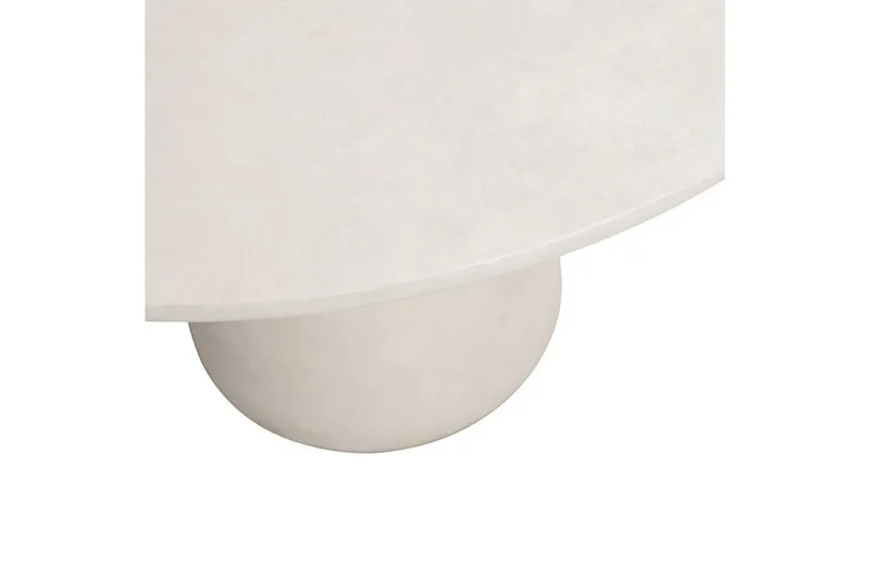 Damon Litet Runt Matbord 100 cm i Fiber Clay med Betongutseende - Vit - Möbler - Bord & matgrupper - Matbord & köksbord