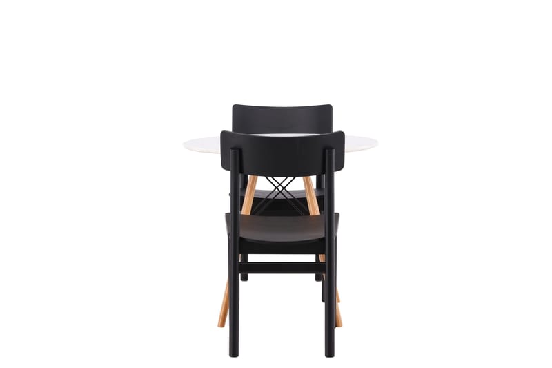 Danburi Matgrupp 60 cm Rund med 2 Montros stolar - Svart - Möbler - Bord & matgrupper - Matgrupper