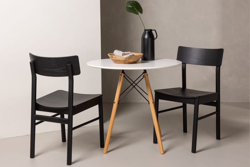 Danburi Matgrupp 60 cm Rund med 2 Montros stolar - Svart - Möbler - Bord & matgrupper - Matgrupper