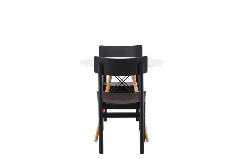 Danburi Matgrupp 60 cm Rund med 2 Montros stolar - Svart - Möbler - Bord & matgrupper - Matgrupper