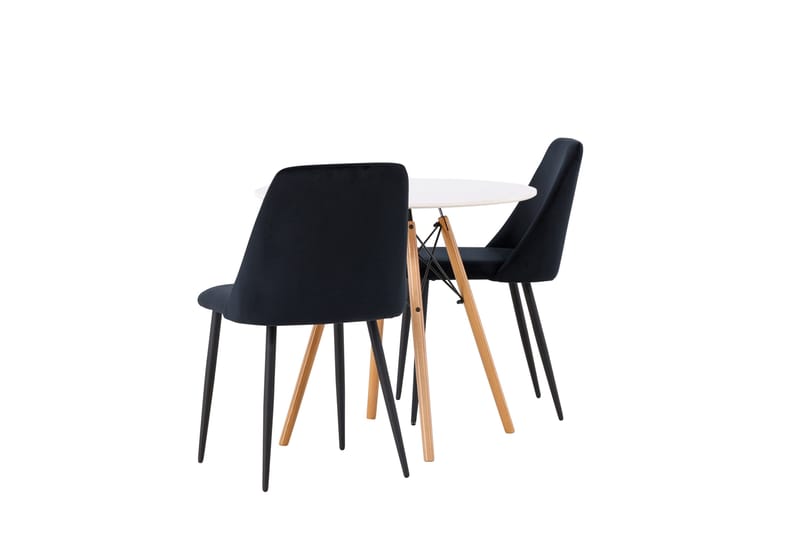 Danburi Matgrupp 60 cm Rund med 2 Night stolar - Svart - Möbler - Bord & matgrupper - Matgrupper