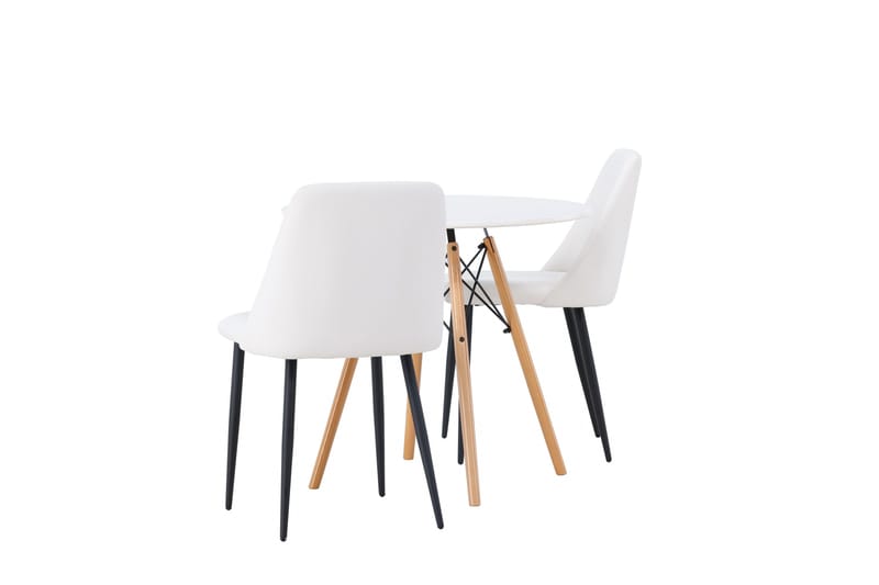 Danburi Matgrupp 60 cm Rund med 2 Night stolar - Vit - Möbler - Bord & matgrupper - Matgrupper