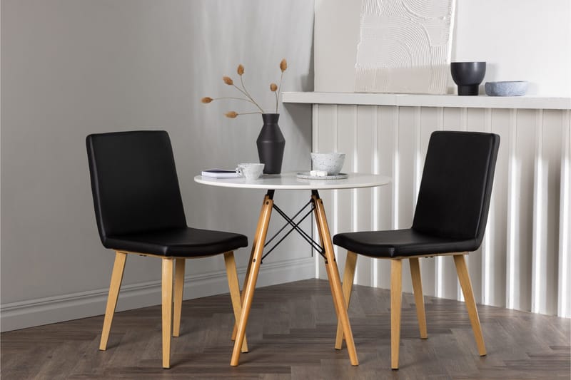 Danburi Matgrupp 60 cm Rund med 2 Today stolar - Svart - Möbler - Bord & matgrupper - Matgrupper