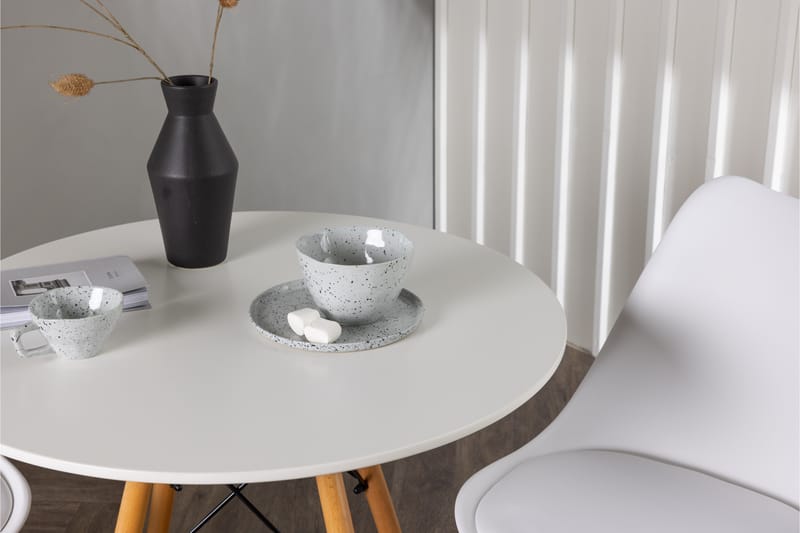 Danburi Matgrupp  60 cm Rund med 2 Zeno stolar - Vit - Möbler - Bord & matgrupper - Matgrupper