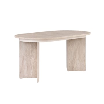 Dano Förlängningsbart Ovalt Matbord 160-200x90 cm med Travertinutseende - Beige - Möbler - Bord & matgrupper - Matbord & köksbord