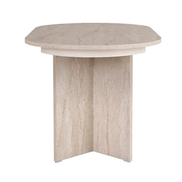 Dano Förlängningsbart Ovalt Matbord 160-200x90 cm med Travertinutseende - Beige - Möbler - Bord & matgrupper - Matbord & köksbord