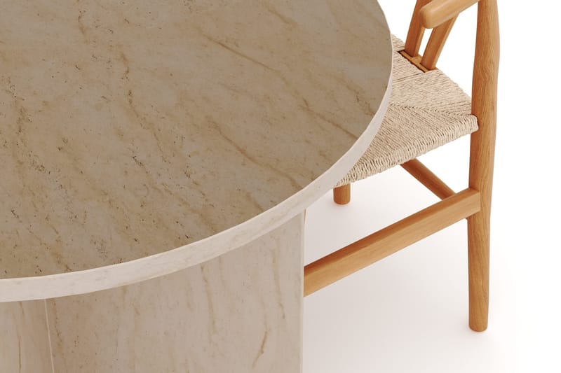 Dano Matbord 180 cm  med 4 Dastoori Matstolar - Travertin / Natur - Möbler - Bord & matgrupper - Matgrupper