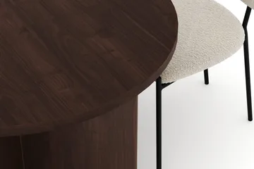 Dano Matbord 180 cm  med 4 Gemmiano Matstolar - Valnöt / Vit Bouclé - Möbler - Bord & matgrupper - Matgrupper