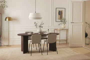 Dano Matbord 180 cm  med 4 Katy Matstolar - Valnöt / Greige - Möbler - Bord & matgrupper - Matgrupper