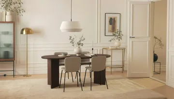 Dano Matbord 180 cm  med 4 Katy Matstolar - Valnöt / Greige - Möbler - Bord & matgrupper - Matgrupper
