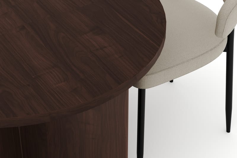 Dano Matbord 180 cm med 4 Sawako Matstolar - Valnöt / Beige - Möbler - Bord & matgrupper - Matgrupper