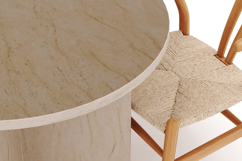 Dano Matbord 180 cm  med 6 Dastoori Matstolar - Travertin / Natur - Möbler - Bord & matgrupper - Matgrupper