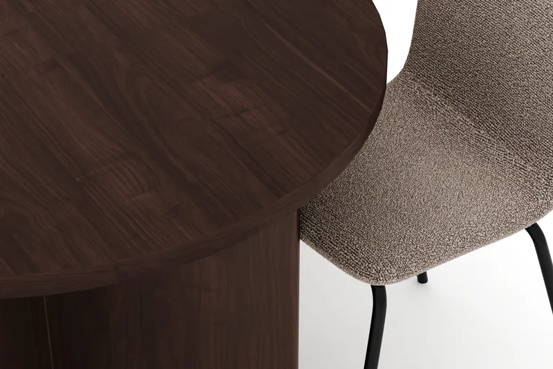 Dano Matbord 180 cm  med 6 Katy Matstolar - Valnöt / Greige - Möbler - Bord & matgrupper - Matgrupper