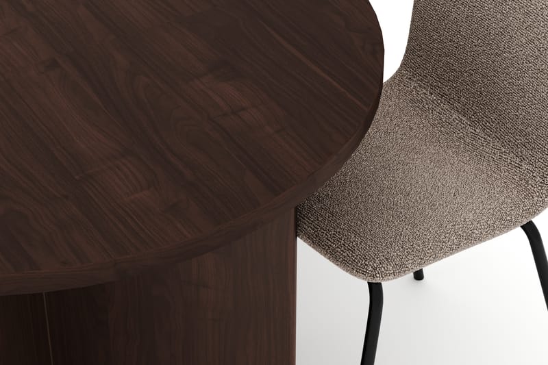 Dano Matbord 180 cm med 6 Katy Matstolar - Valnöt / Greige - Möbler - Bord & matgrupper - Matgrupper