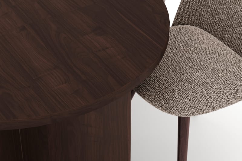 Dano Matbord 180 cm  med 6 Nibe Plus Matstolar - Valnöt / Greige - Möbler - Bord & matgrupper - Matgrupper