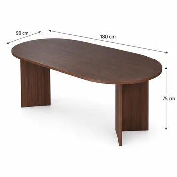 Dano Matbord 180 cm  med 6 Nibe Plus Matstolar - Valnöt|Greige - Möbler - Bord & matgrupper - Matgrupper