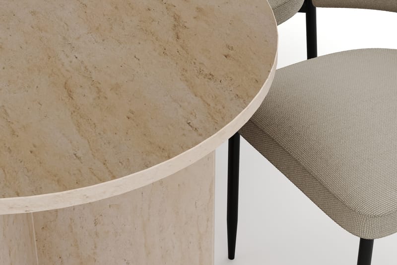 Dano Matbord 180 cm med 6 Sawako Matstolar - Travertin / Beige - Möbler - Bord & matgrupper - Matgrupper