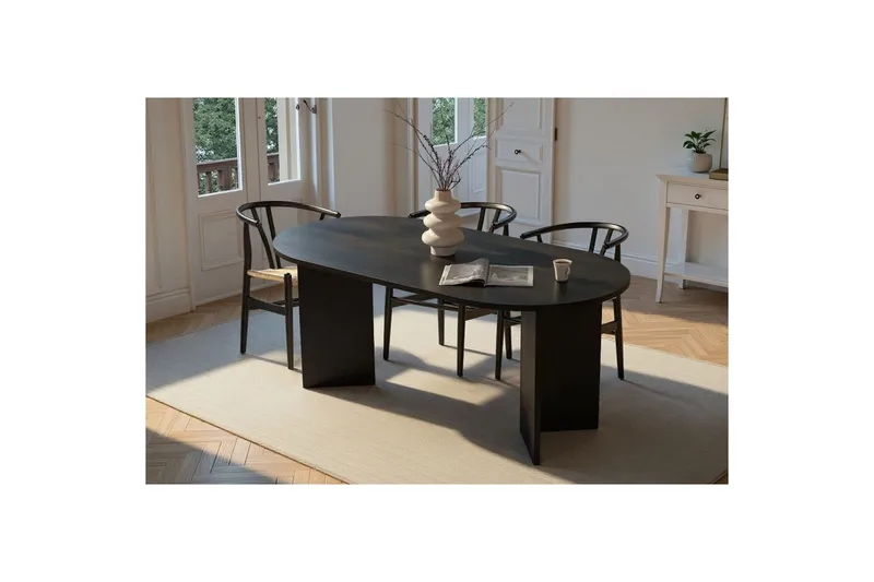 Dano Matbord 180 cm Oval - Natur/Svart - Möbler - Bord & matgrupper - Matbord & köksbord