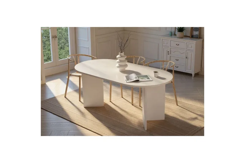 Dano Matbord 180 cm Oval - Natur/Vit - Möbler - Bord & matgrupper - Matbord & köksbord