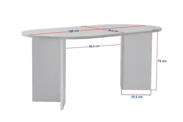 Dano Matbord 180 cm Oval - Travertin och valnöt - Möbler - Bord & matgrupper - Matbord & köksbord
