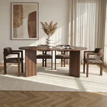 Dano Matbord- och stolset 180x75x90 cm 5 delar - Milano Valnöt, Mörk valnöt, Brun - Möbler - Bord & matgrupper - Matgrupper