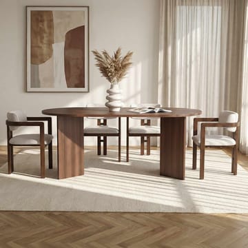 Dano Matbord- och stolset 180x75x90 cm 5 delar - Milano Walnut, Dark Walnut, vit - Möbler - Bord & matgrupper - Matgrupper