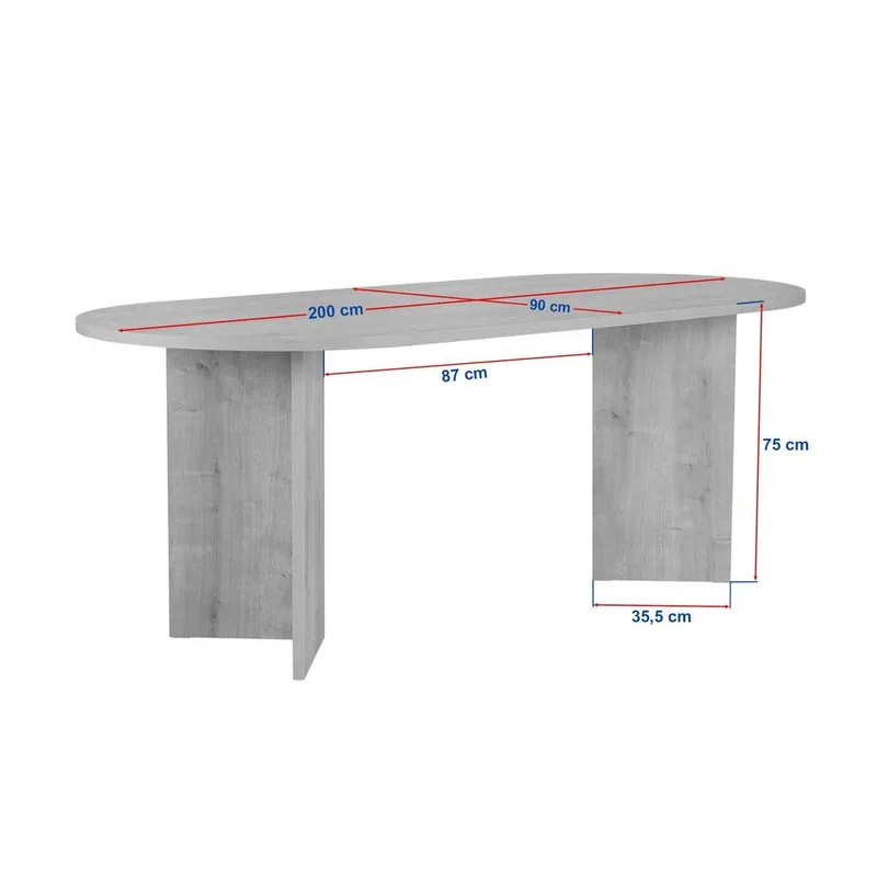 Dano Matbord Oval 200 cm - Brun - Möbler - Bord & matgrupper - Matbord & köksbord
