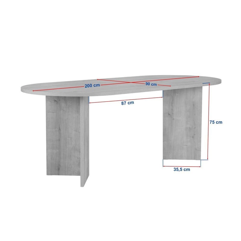 Dano Matbord Oval 200 cm - Brun - Möbler - Bord & matgrupper - Matbord & köksbord