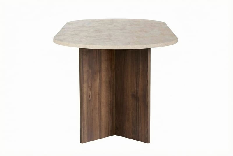 Dano Matbord Oval 200 cm - Travertine Walnut - Möbler - Bord & matgrupper - Matbord & köksbord