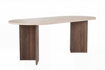 Dano Matbord Oval 200 cm - Travertine Walnut - Möbler - Bord & matgrupper - Matbord & köksbord