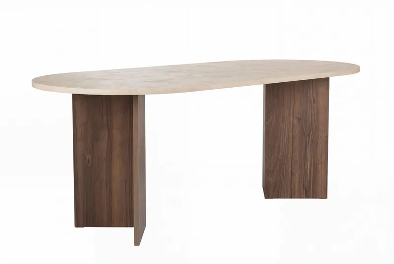 Dano Matbord Oval 200 cm - Travertine Walnut - Möbler - Bord & matgrupper - Matbord & köksbord