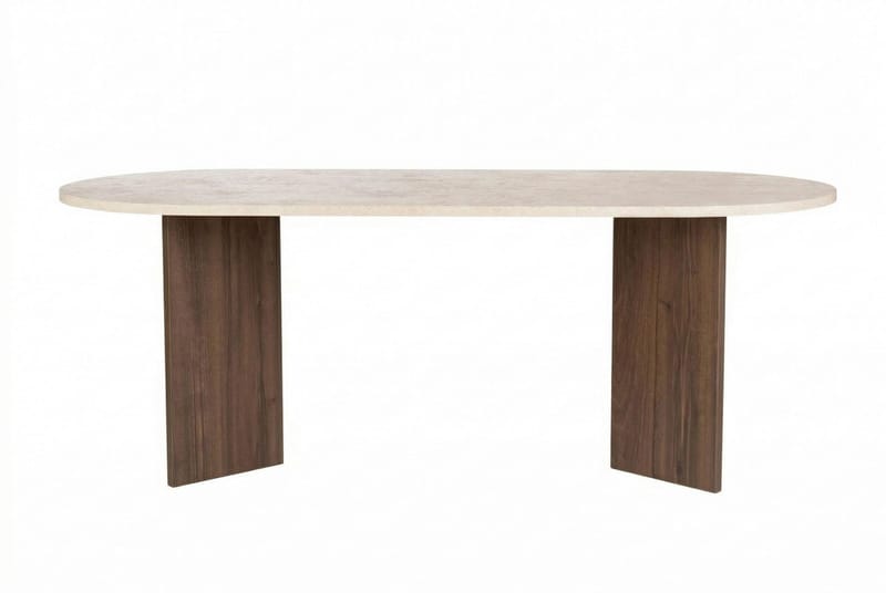 Dano Matbord Oval 200 cm - Travertine Walnut - Möbler - Bord & matgrupper - Matbord & köksbord