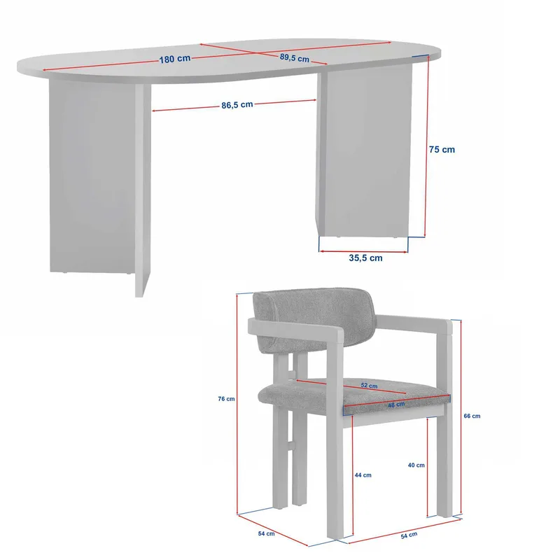 Dano Matgrupp 180 cm med 4 stolar - Möbler - Bord & matgrupper - Matgrupper