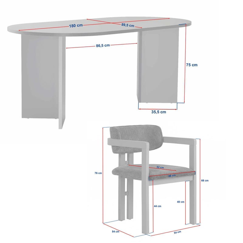 Dano Matgrupp 180 cm med 6 stolar - Möbler - Bord & matgrupper - Matgrupper