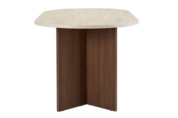Dano Ovalt Matbord 180x90 cm med Travertin- och Valnötsutseende - Beige - Möbler - Bord & matgrupper - Matbord & köksbord