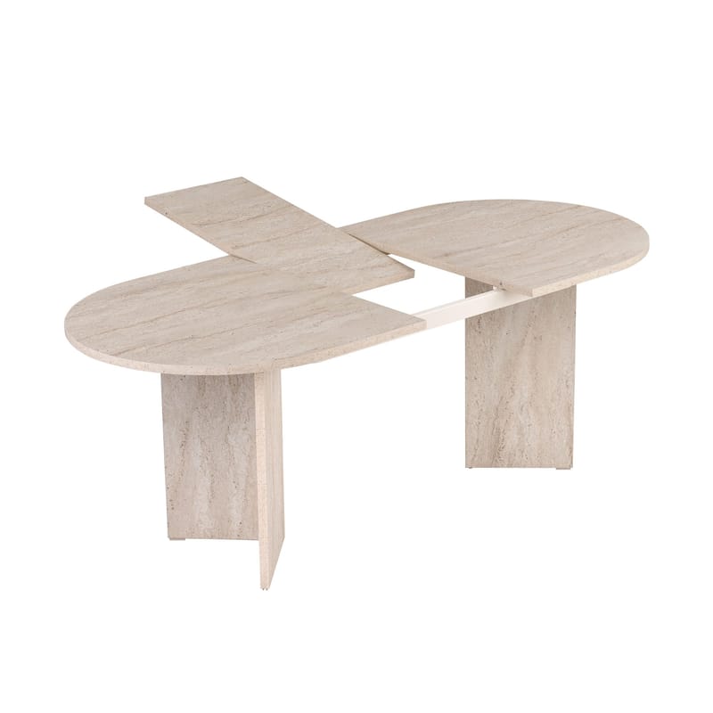 Dano Utdragbart Matbord 160 cm Oval - Travertin - Möbler - Bord & matgrupper - Matbord & köksbord