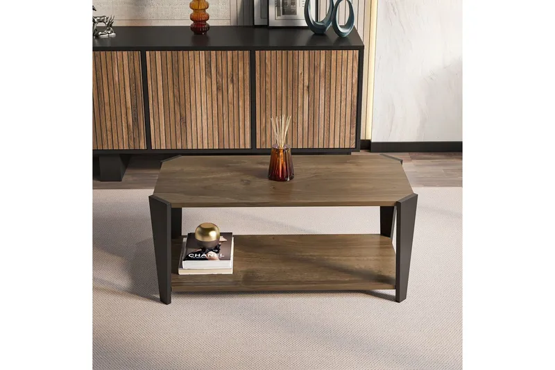 Dargaville Soffbord 91 cm - Valnöt/Svart - Möbler - Bord & matgrupper - Soffbord