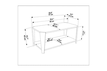 Dargaville Soffbord 91 cm - Valnöt/Svart - Möbler - Bord & matgrupper - Soffbord