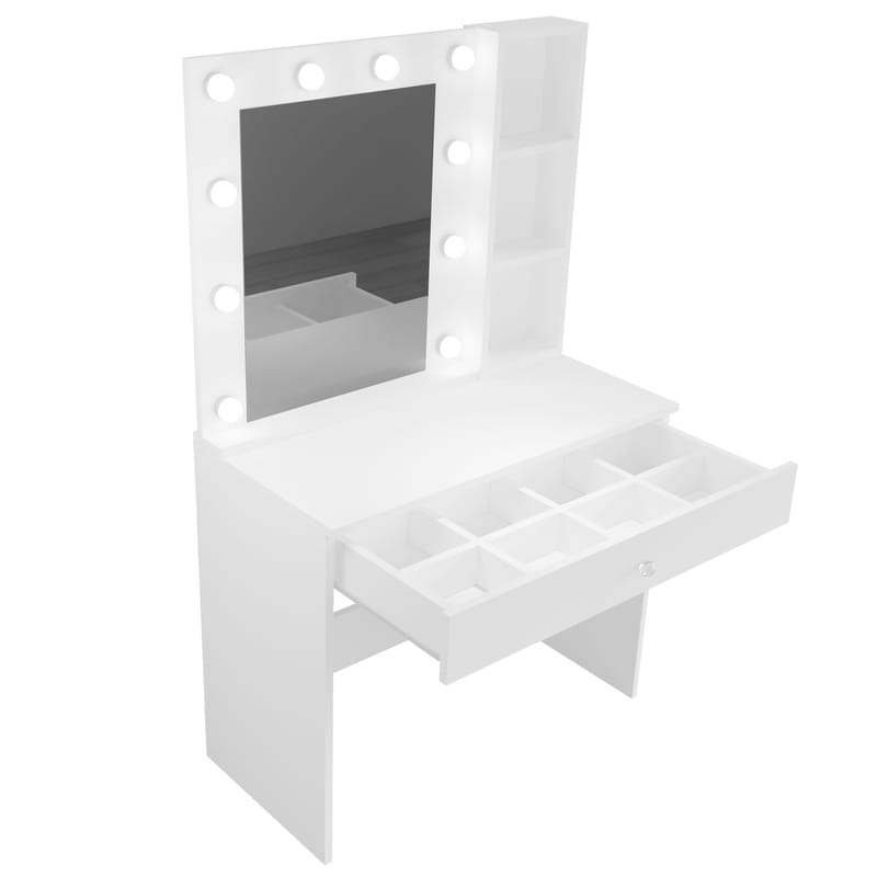 Darrowe Sminkbord 80x147x42,5 cm - Vit - Möbler - Bord & matgrupper - Sminkbord & toalettbord