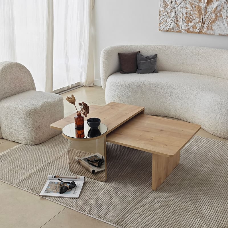 Dasina Soffbord 105 cm - Bronzie/Safir Ek - Möbler - Bord & matgrupper - Soffbord